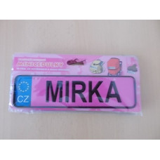 Mini SPZ na kočárek - TOTÁLNÍ VÝPRODEJ !!! Mirka