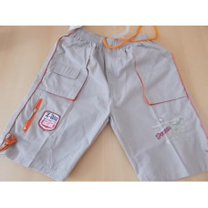 Chlapecké bermudy - béžová + oranž. pruh 92 TOTÁLNÍ VÝPRODEJ !!!