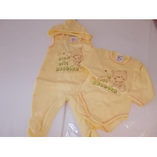 3-dílná bavlněná soupravička do porodnice s českým nápisem-v dárkovém balení AUTEX BABY VÝPRODEJ !!! žlutá + kočička
