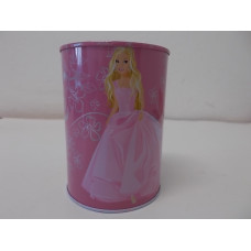 Plechová kasička Barbie tmavě růžová