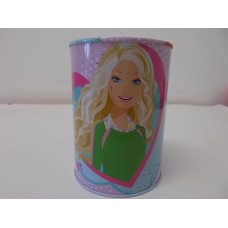 Plechová kasička Barbie a květiny
