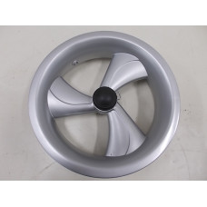 Náhradní středový disk na kolo kočárku s ložisky,pojistkou a kolíkem zn.FIRKON Rozměr:22cm (velký)  DELTA chrom matný