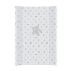 Ceba Přebalovací podložka s pevnou deskou 2-hranná  70x50 cm hvězdičky sv.šedé