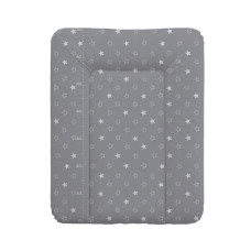 Přebalovací podložka na komodu  70x50cm CEBA BABY hvězdičky tm. šedé