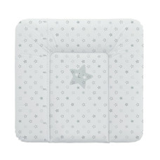 Ceba Baby Přebalovací podložka na komodu měkká 75 x 70  cm hvězdy světle šedé