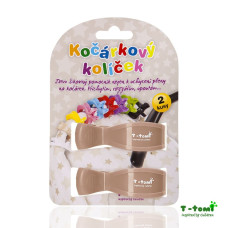 Kočárkové kolíčky 2 kusy v balení  T-tomi  béžová