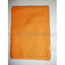 AKCE !!! Jemná froté žínka na mytí - TOTÁLNÍ VÝPRODEJ !!!! oranžová