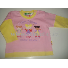Dětské - kojenecké triko dlouhý vsazovaný rukáv 3 princezny FAIRY FRIEND FROG růžová