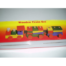 Dřevěný barevný vláček - skládačka  WOODEN  AKCE !!!