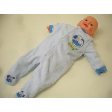 Welsoftová kombinézka Baby Gear - modrá s pejskem