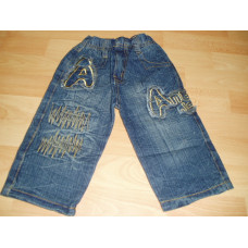 Dětské jeans do pasu  s výšivkami ANEEL JEANS