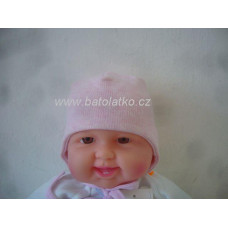 Kojenecká svetrovinová čepička BABY SERVICE - KVALITNÍ ČESKÁ VÝROBA !!! růžová
