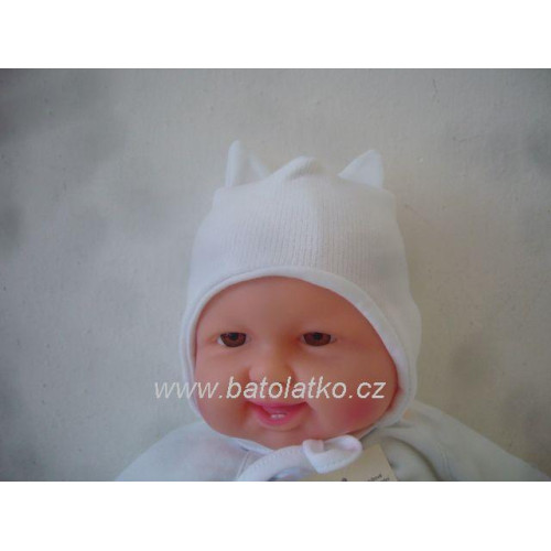 Kojenecká svetrovinová čepička BABY SERVICE - KVALITNÍ ČESKÁ VÝROBA !!! bílá +ouška Kojenecká svetrovinová čepička BABY SERVICE - KVALITNÍ ČESKÁ VÝROBA !!! bílá +ouška