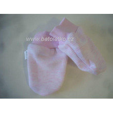 Bavlněné rukavičky BABY SERVICE - VELMI KVALITNÍ ČESKÁ VÝROBA !!! růžové