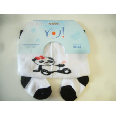 Dětské punčocháče RA 3 YOU BABY bílá + panda