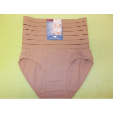 Spodní bavlněné kalhotky s našitým stahovacím pasem - tělová