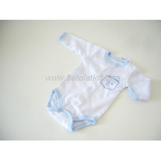 Celopropínací Body dlouhý rukáv Ewa Classic Baby - bílo modré
