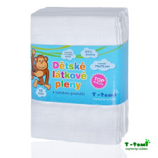 Vysokogramážní TETRA pleny TOP KVALITA bílé 80x80 10ks T-tomi
