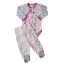Komplet M-34 růžové kočky Autex Baby  - KVALITNÍ ČESKÁ VÝROBA !!!