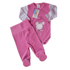 Komplet M-34 tmavě růžová myška princess
