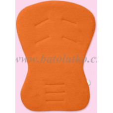 Univerzální oboustranná vložka do kočárku  bavlna + fleece ČESKÁ VÝROBA IVE  oranžová