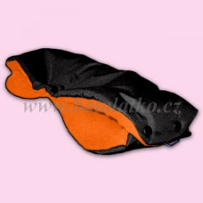 Thermo rukávník na kočárek ČESKÁ VÝROBA IVEMA  černá + oranžová