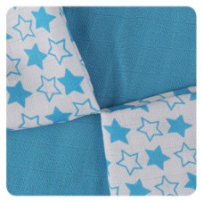 Bambusové ubrousky XKKO BMB 30x30 - Little Stars Cyan MIX