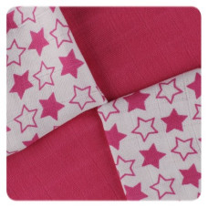 Bambusové ubrousky XKKO BMB 30x30 - Little Stars Magenta MIX