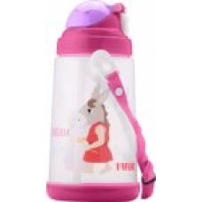 Láhev se slámkou a řemínkem 650 ml. Farlin - pro holčičku