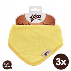 Bambusový dětský slintáček/šátek XKKO BMB - Lemon 3ks