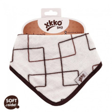 Bambusový dětský slintáček/šátek XKKO BMB - Natural Squares