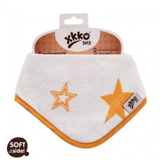 Bambusový dětský slintáček/šátek XKKO BMB - Orange Stars