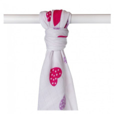 Bambusová osuška XKKO®BMB Lilac Hearts 90x100cm - 1ks