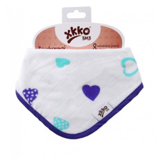 Bambusový dětský slintáček/šátek XKKO BMB - Ocean Blue Hearts