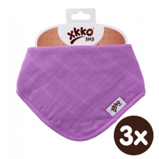 Bambusový dětský slintáček/šátek XKKO BMB - Lilac 3ks