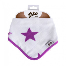 Bambusový dětský slintáček/šátek XKKO BMB - Lilac Stars