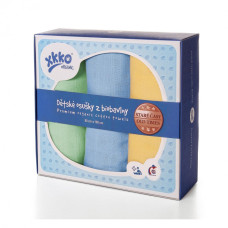 NOVINKA !!! Biobavlněné dětské osušky XKKO Staré časy Pastels 90x100 - Pro Kluky- 3ks v balení