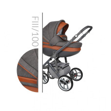 Luxusní kombinovaný kočárek + rukávník v barvě ZDARMA  !!!  BABY MERC FASTER STYLE III  č. 100A