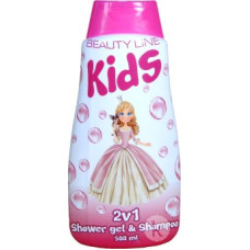 Dětský sprchový gel a šampon 2v1 Beauty Line 500 ml Princess