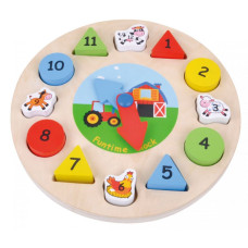 Dřevěné hodiny puzzle E01.033.1.1.