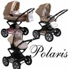Kombinovaný kočárek KRASNAL POLARIS RETRO č.7 béžová + kruhy