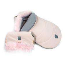 Luxusní set fusak s kožešinou + rukávník  - LIMITOVANÁ EDICE  FLOO FOR BABY LEA   AKCE !!!