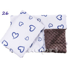 Luxusní souprava do kočárku MINKY  KAPRI  č.26 srdíčka