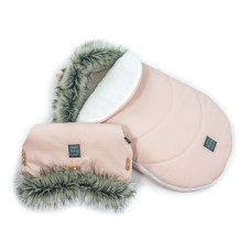 Luxusní set fusak s kožešinou + rukávník  - LIMITOVANÁ EDICE  FLOO FOR BABY MIA   AKCE !!!