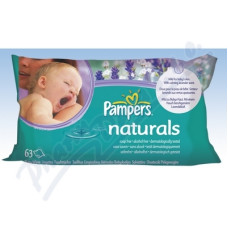 Dětské vlhčené ubrousky  PAMPERS NATURALS s levandulí 63 KS