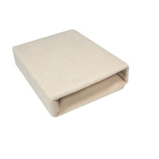 Vysokogramážní froté prostěradlo do postýlky 120x60 cm DUET Baby  krémová