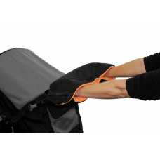 Rukávník ke kočárku Emitex - černá + oranž