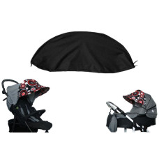 Univerzální Sluneční kšilt na kočárek s UV filtrem na kočárek  ČESKÁ VÝROBA ! BABY-TEX  antracitově černá