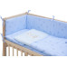 Dětská postýlka Baby Scarlett přírodní s kompletní výbavou - Méďa modrá - 90 x 41 cm