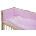 Dětská postýlka Baby Scarlett přírodní s kompletní výbavou - Méďa růžová - 90 x 41 cm